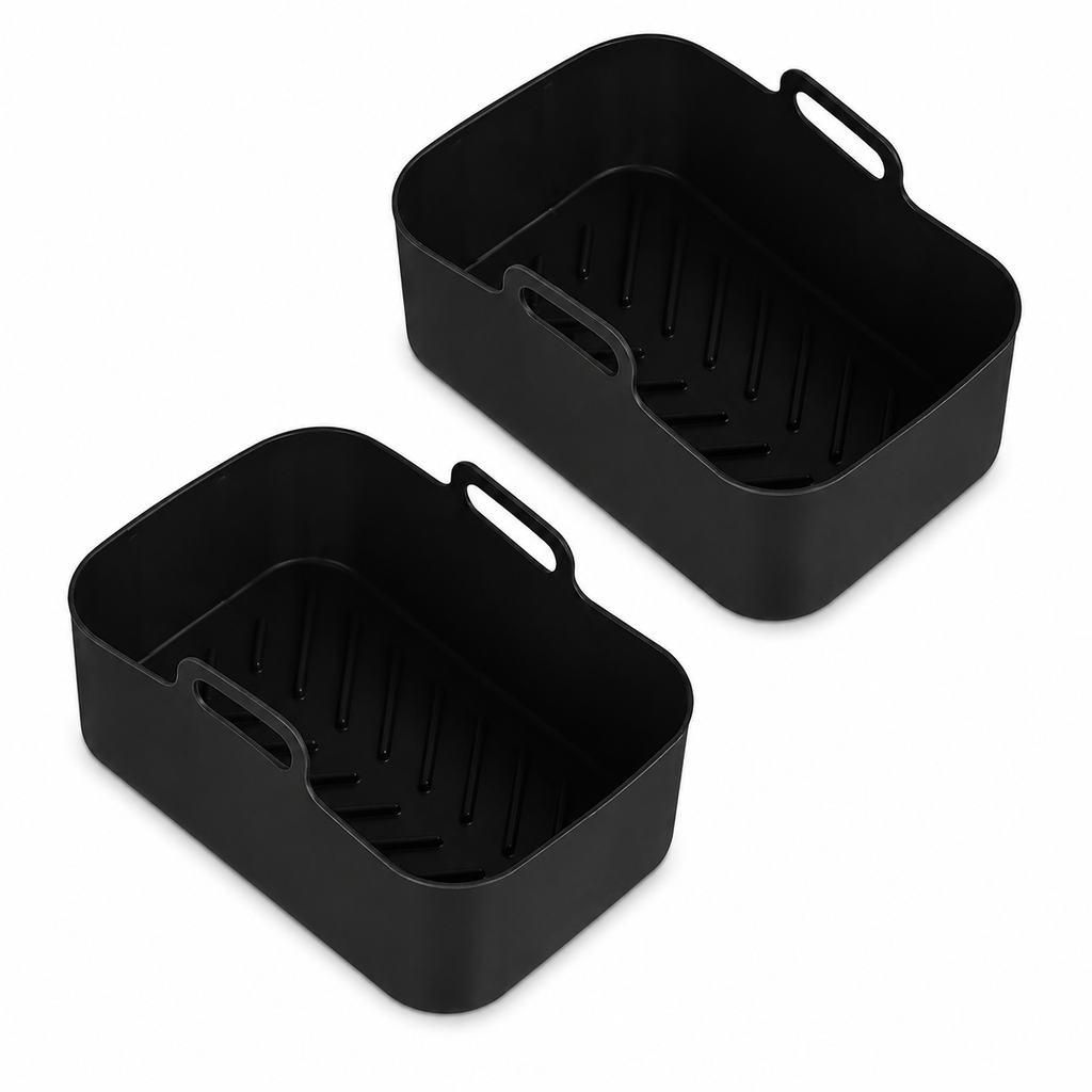 Reusable Silicone Air Fryer Pot – Non-Stick Food Grade Air Fryer Basket Liner, BPA-Free & Dishwasher Safe