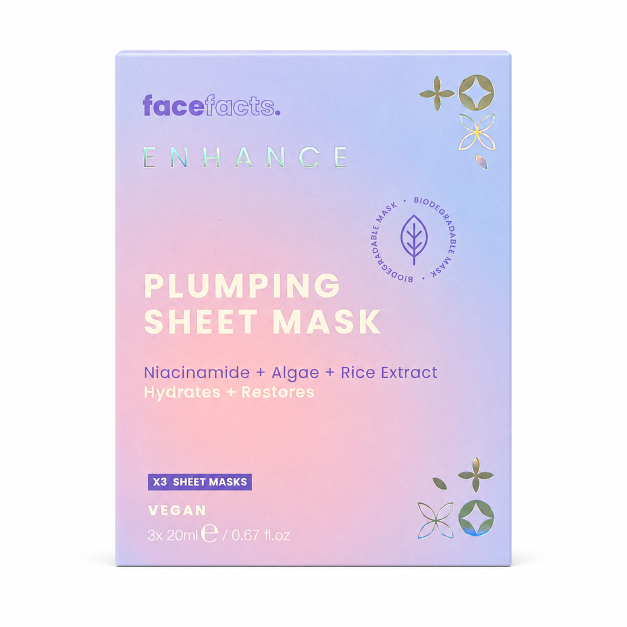 Glowing Biocellulose Sheet Mask – Hydrating Face Mask with Glycolic Acid & Vitamin C