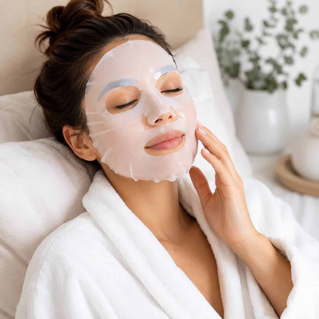 Glowing Biocellulose Sheet Mask – Hydrating Face Mask with Glycolic Acid & Vitamin C