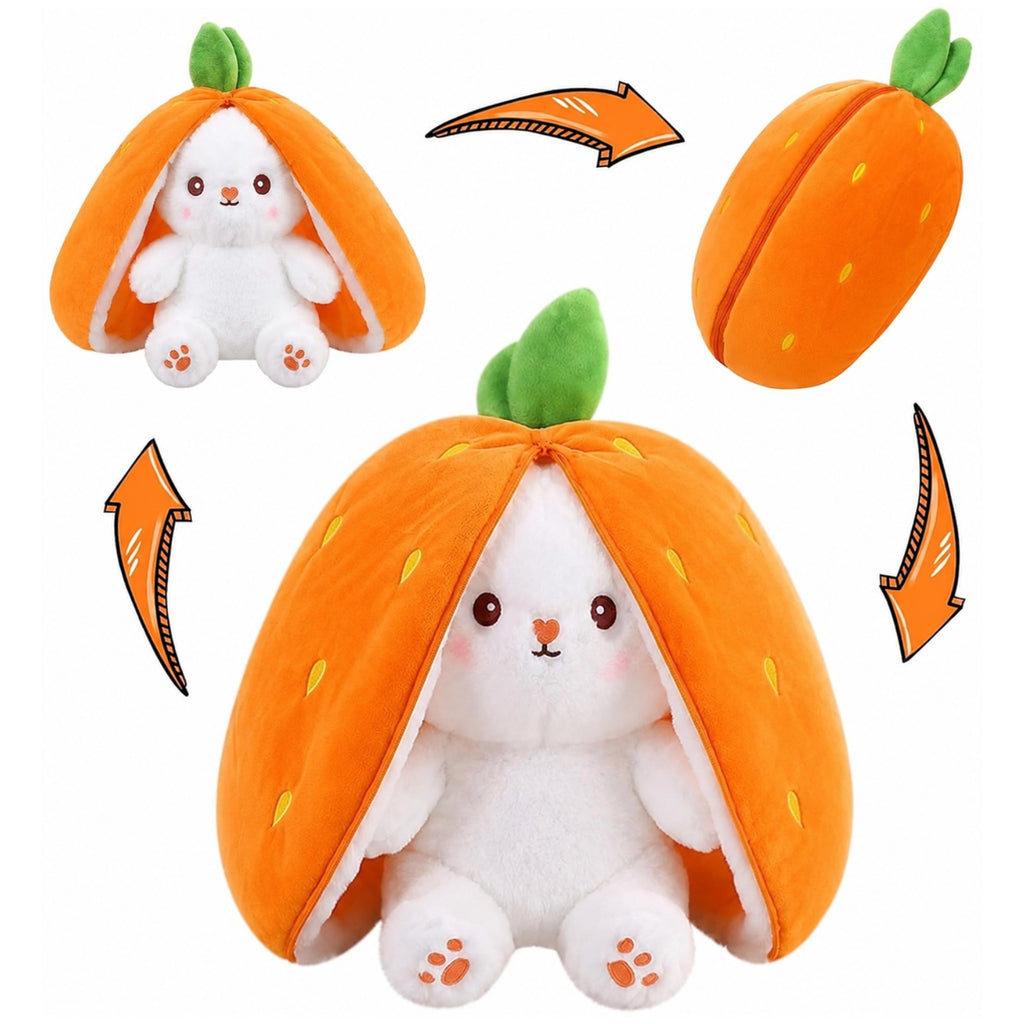 2 Pack Unzip Bunny Plush – Orange & Pink